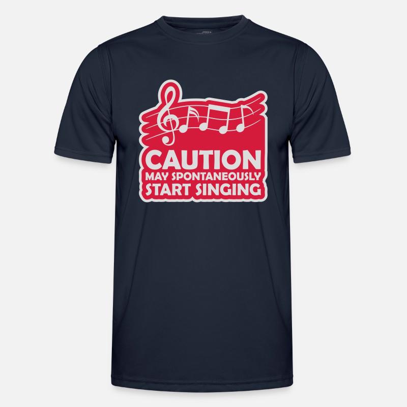 may spontaneously start singing - Men's Functional T-Shirt - navy