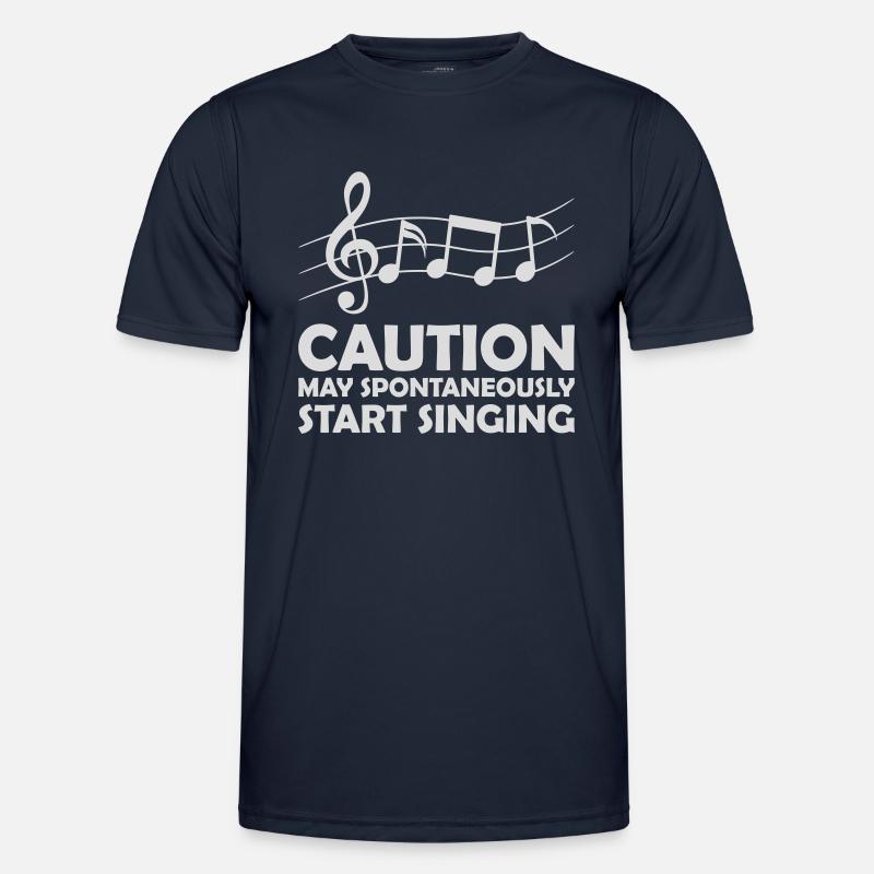 may spontaneously start singing - Men's Functional T-Shirt - navy