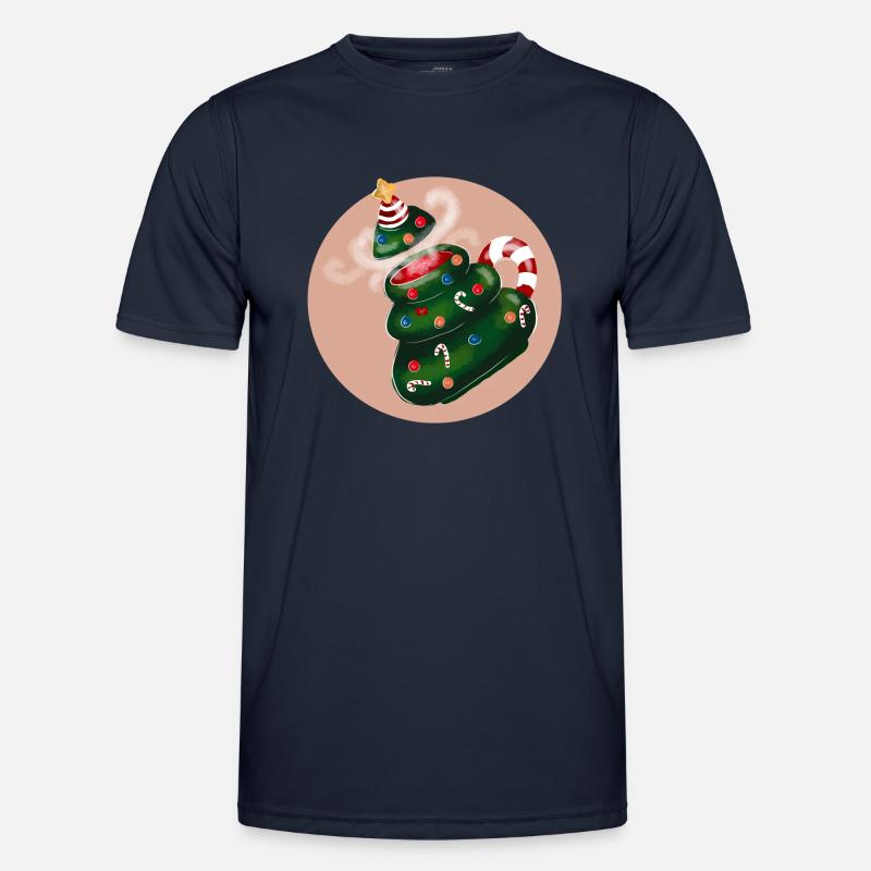 Christmas Cup Tree Men's Functional T-Shirt