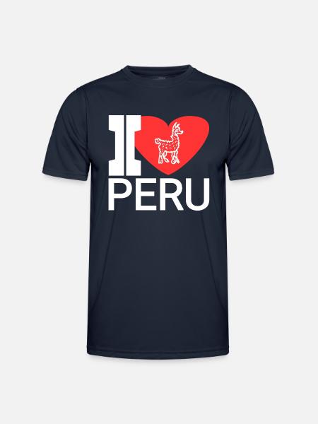 Lieblingsland peru - Männer Funktions-T-Shirt - Navy