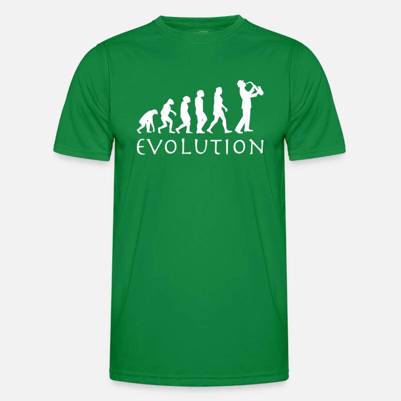 Saxophon Spieler Evolution Männer Funktions-T-Shirt