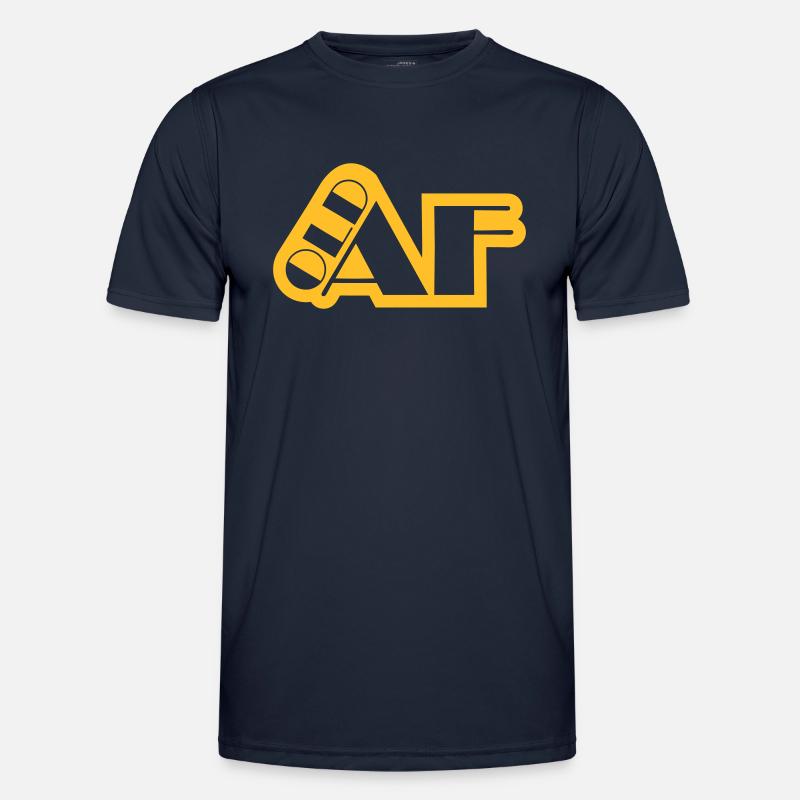 old AF Text Logo - Men's Functional T-Shirt - navy