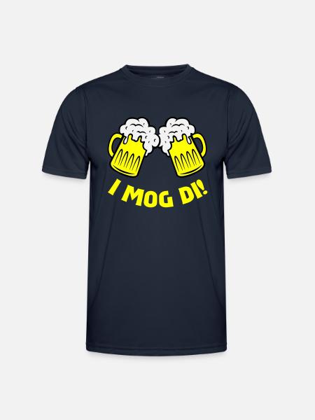 beer i mog di - Men's Functional T-Shirt - navy