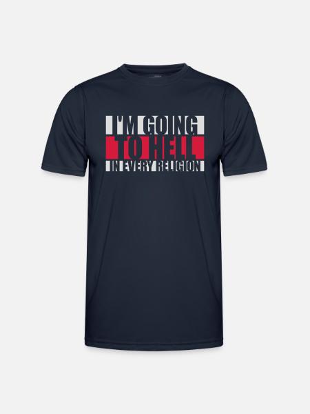 in going to hell - Men's Functional T-Shirt - navy
