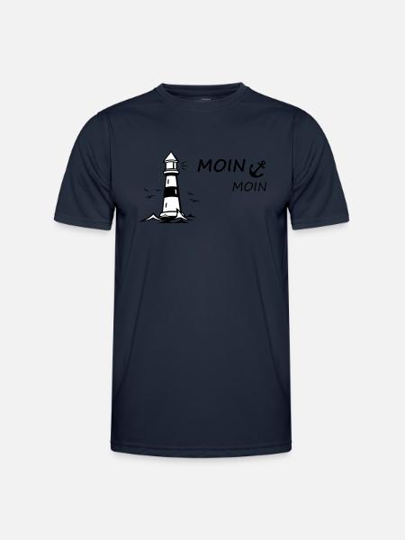 Moin Moin - Männer Funktions-T-Shirt - Navy