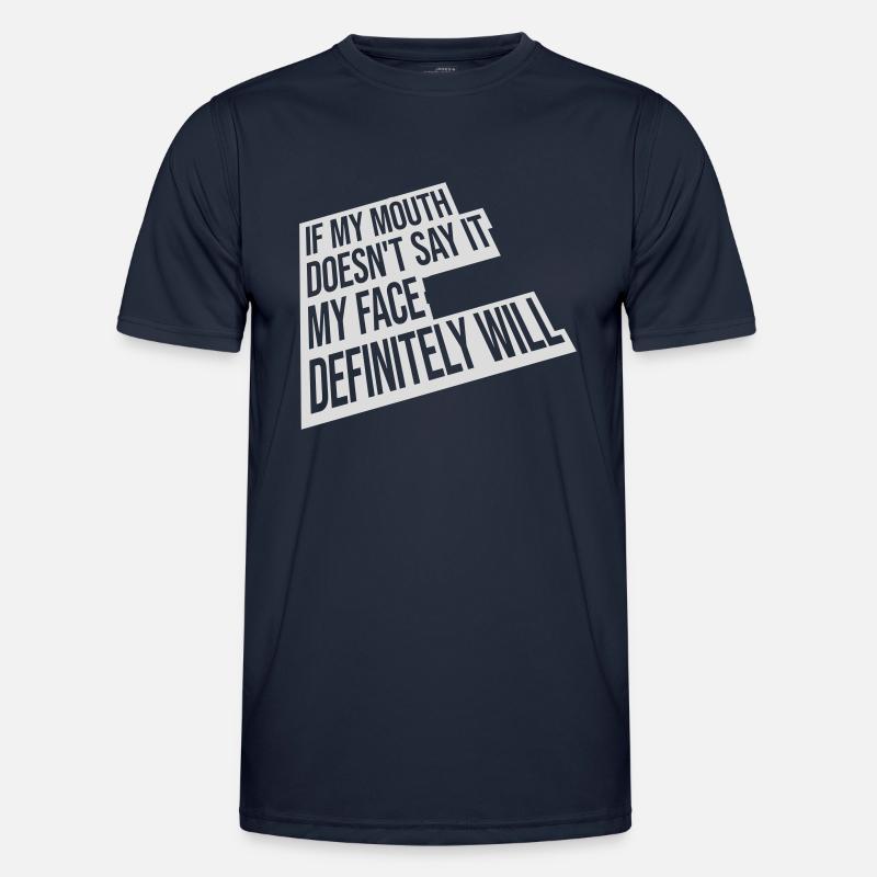 my face definitely will - Men's Functional T-Shirt - navy