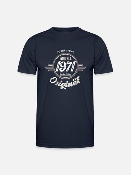 Original Oldtimer Badge Modell 1971 Geburtstag 50 - Männer Funktions-T-Shirt - Navy