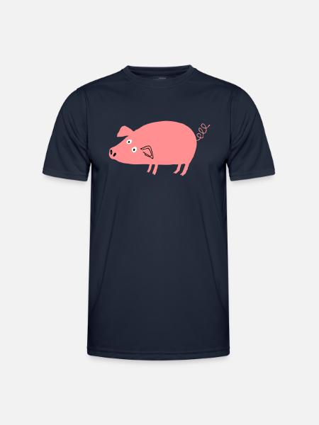 Schwein roz4 - Männer Funktions-T-Shirt - Navy