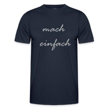 mach einfach - Männer Funktions-T-Shirt - Navy - Vorne - AI Model Male 178 dark (178cm)