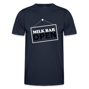 Milk Bar open - Männer Funktions-T-Shirt - Navy - Vorne - AI Model Male 178 dark (178cm)