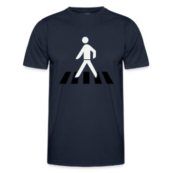 Franchissement du passage piéton - T-shirt sport Homme - bleu marine - Devant - AI Model Male 178 dark (178cm)