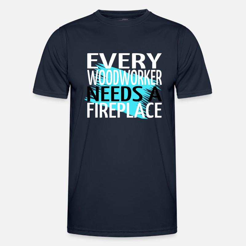 carpentry funny apprentice tree feller - Men's Functional T-Shirt - navy