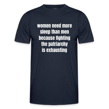 sayings activism justice radical second  - Men's Functional T-Shirt - navy - Front - AI Model Male 178 dark (178cm)