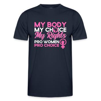 Feminismus Rechte der Frauen Feministisch Geschenk - Männer Funktions-T-Shirt - Navy - Vorne - AI Model Male 178 dark (178cm)