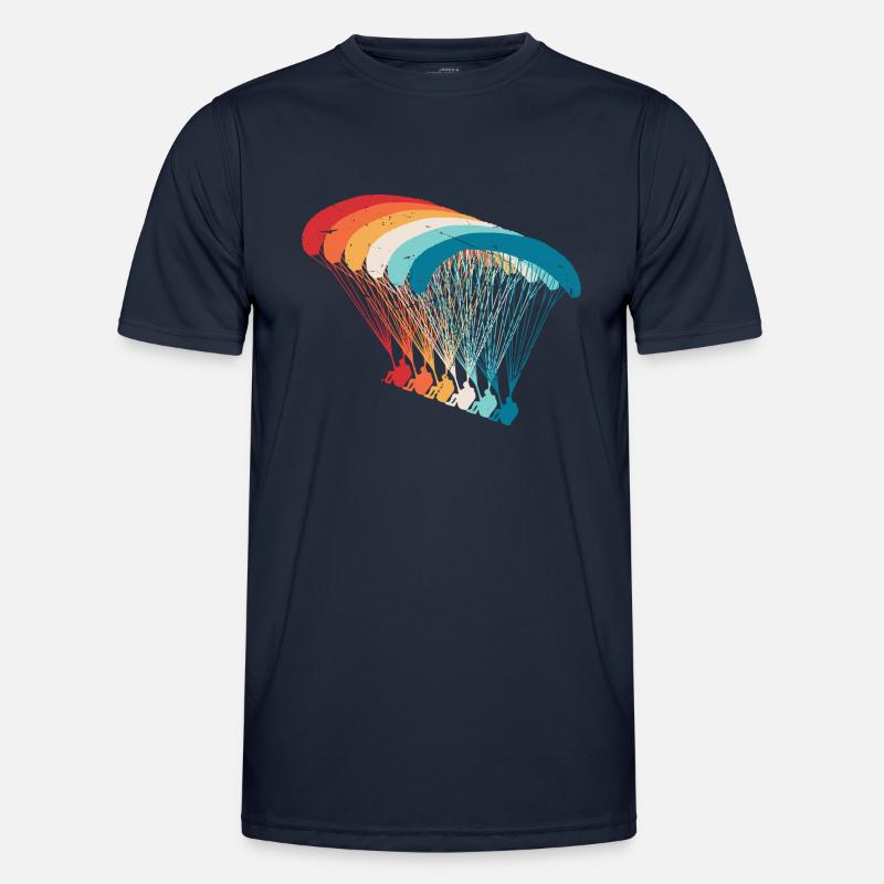 Skydive Evolution: Gleitschirm Design - Männer Funktions-T-Shirt - Navy