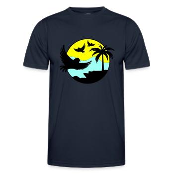 paradise birds 02 - Männer Funktions-T-Shirt - Navy - Vorne - AI Model Male 178 dark (178cm)