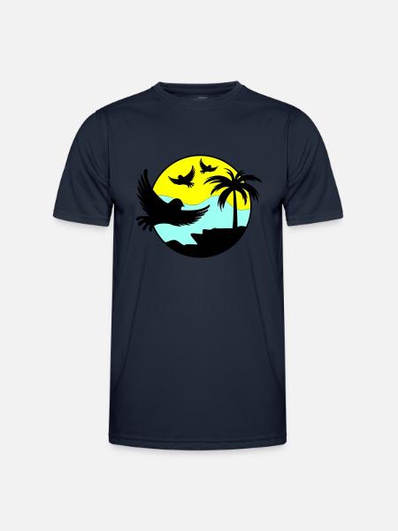 paradise birds 02 - Männer Funktions-T-Shirt - Navy