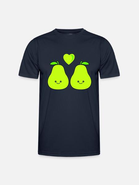 birne comic love - Männer Funktions-T-Shirt - Navy