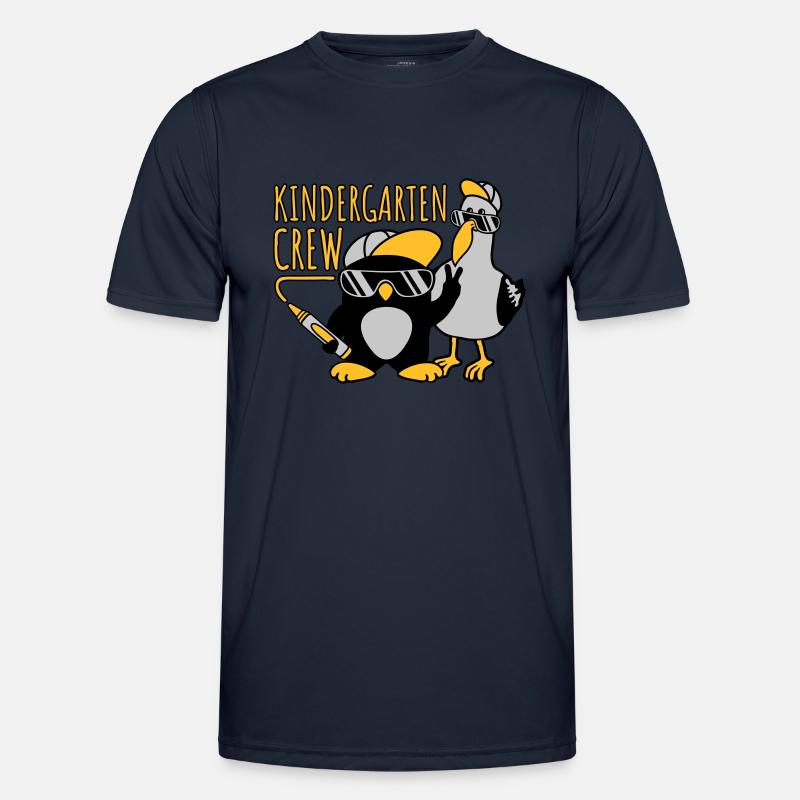 Kindergarten Crew Seagull Penguin - Men's Functional T-Shirt - navy