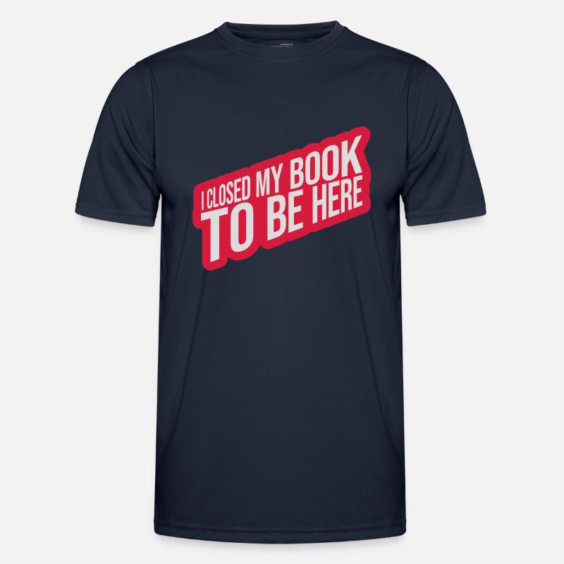 I closed my book - Men's Functional T-Shirt - navy