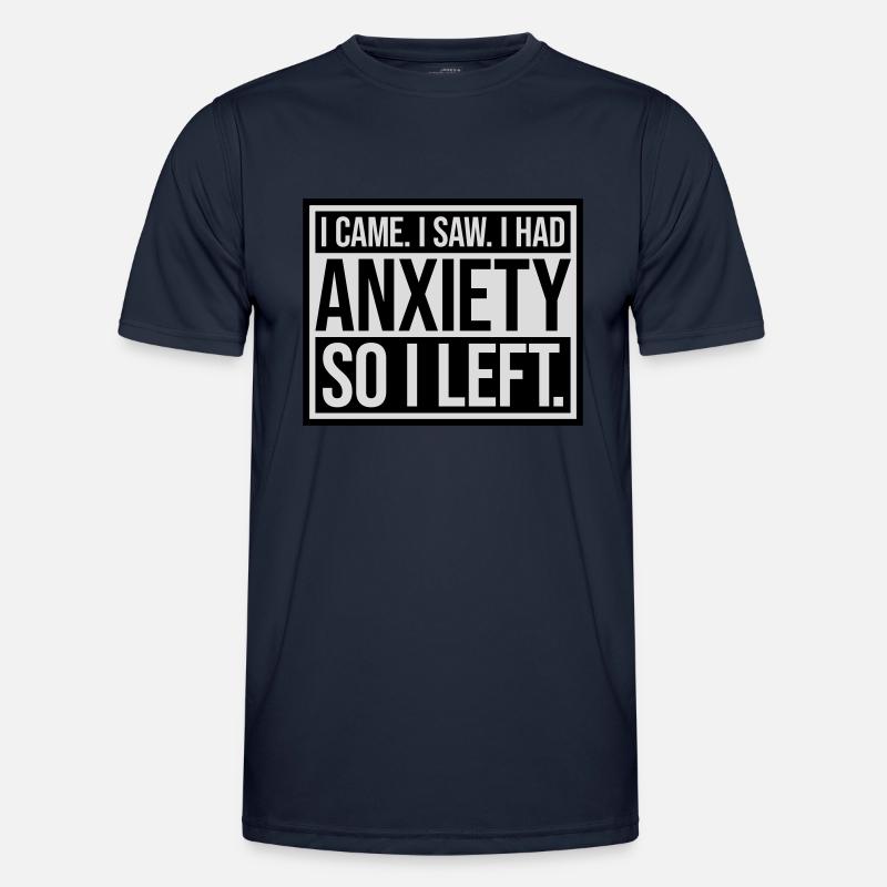 J’avais de l’anxiété en disant - T-shirt sport Homme - bleu marine