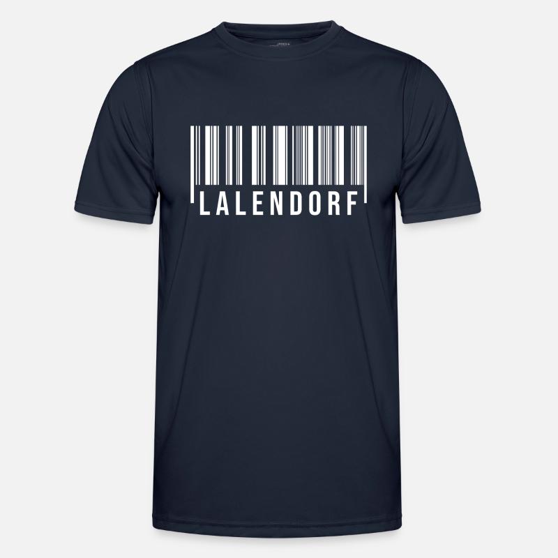 Lalendorf Strichcode - Männer Funktions-T-Shirt - Navy