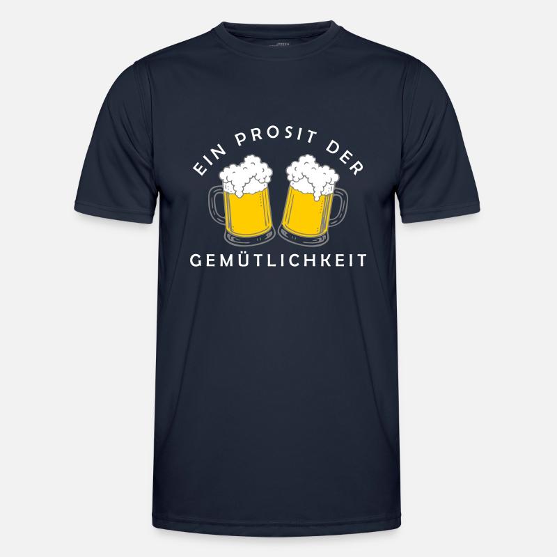 Bier - Ein Prosit der Gemütlichkeit - Men's Functional T-Shirt - navy