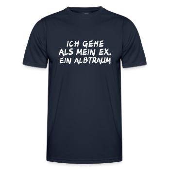ich gehe als mein ex. ein albtraum,halloween - Männer Funktions-T-Shirt - Navy - Vorne - AI Model Male 178 dark (178cm)