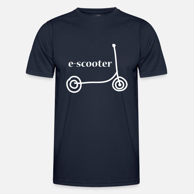E-Scooter Roller - Männer Funktions-T-Shirt - Navy