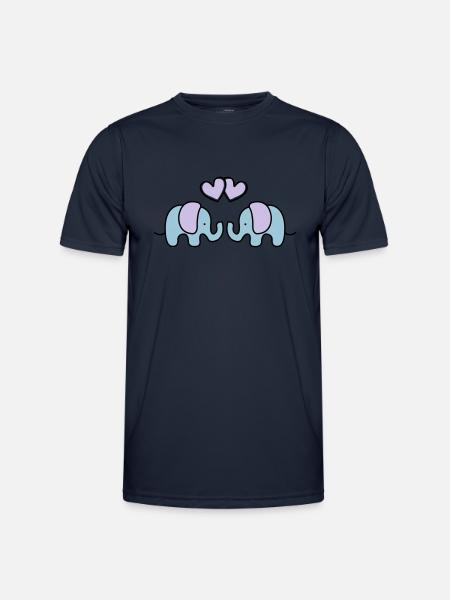 Baby Elephants - Men's Functional T-Shirt - navy