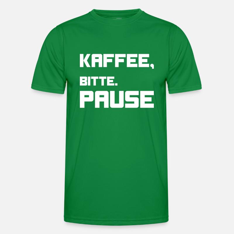 Kaffee, bitte. Pause! Männer Funktions-T-Shirt