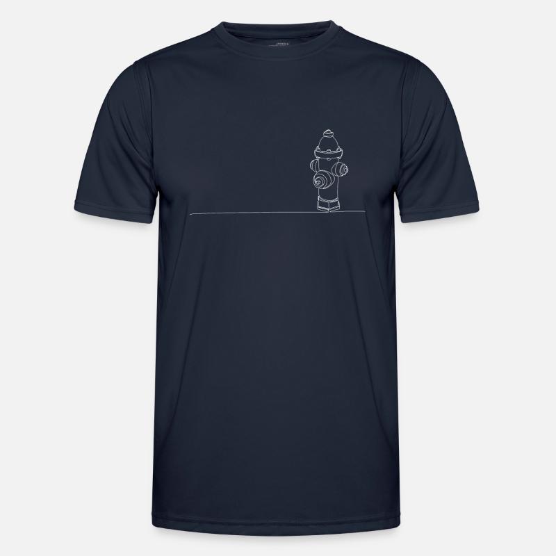 Hydrant Feuerhydrant Skizze - Männer Funktions-T-Shirt - Navy