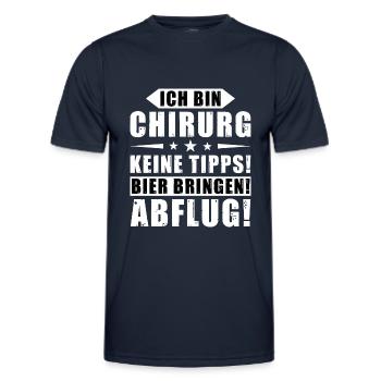Ich bin Chirurg - Keine Tipps! Bier bringen - Männer Funktions-T-Shirt - Navy - Vorne - AI Model Male 178 dark (178cm)