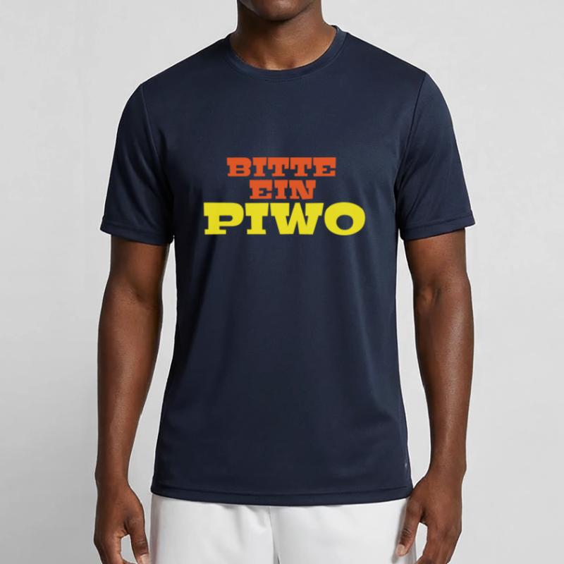 Bitte ein Piwo Polnisch Deutsch Spruch Geschenk Männer Funktions-T-Shirt