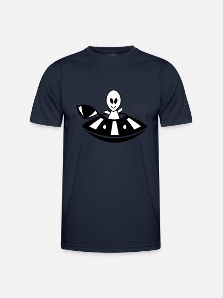 Alien UFO - Men's Functional T-Shirt - navy