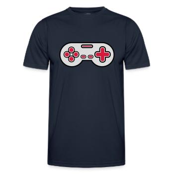 Alter Controller Retro Gamer - Männer Funktions-T-Shirt - Navy - Vorne - AI Model Male 178 dark (178cm)
