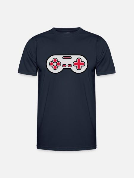 Alter Controller Retro Gamer - Männer Funktions-T-Shirt - Navy