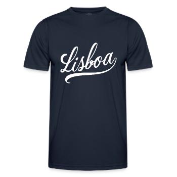 Lisboa - Lisbonne - T-shirt sport Homme - bleu marine - Devant - AI Model Male 178 dark (178cm)