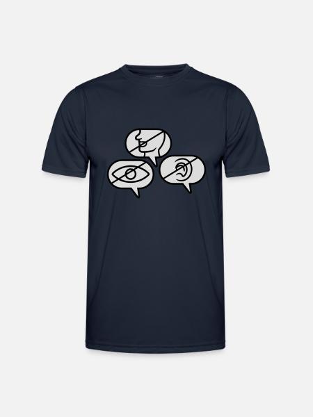 Don't see Speak Hear - Men's Functional T-Shirt - navy