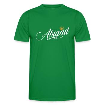 Abigail Custom Name for Women Kids Toddlers - - Men's Functional T-Shirt - kelly green - Front - AI Model Male 178 dark (178cm)