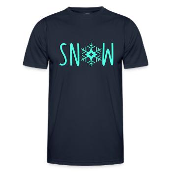 Snowflake Snow - Men's Functional T-Shirt - navy - Front - AI Model Male 178 dark (178cm)