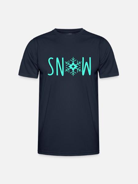 Snowflake Snow - Men's Functional T-Shirt - navy