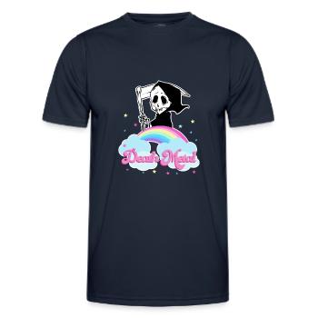 Death Metal Rainbow - Men's Functional T-Shirt - navy - Front - AI Model Male 178 dark (178cm)