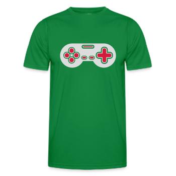 Design Retro Gamer Controller - Männer Funktions-T-Shirt - Kelly Green - Vorne - AI Model Male 178 dark (178cm)