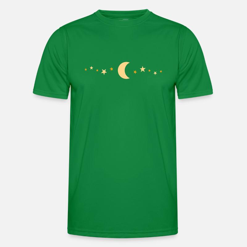 Moon and star patterned design Men's Functional T-Shirt