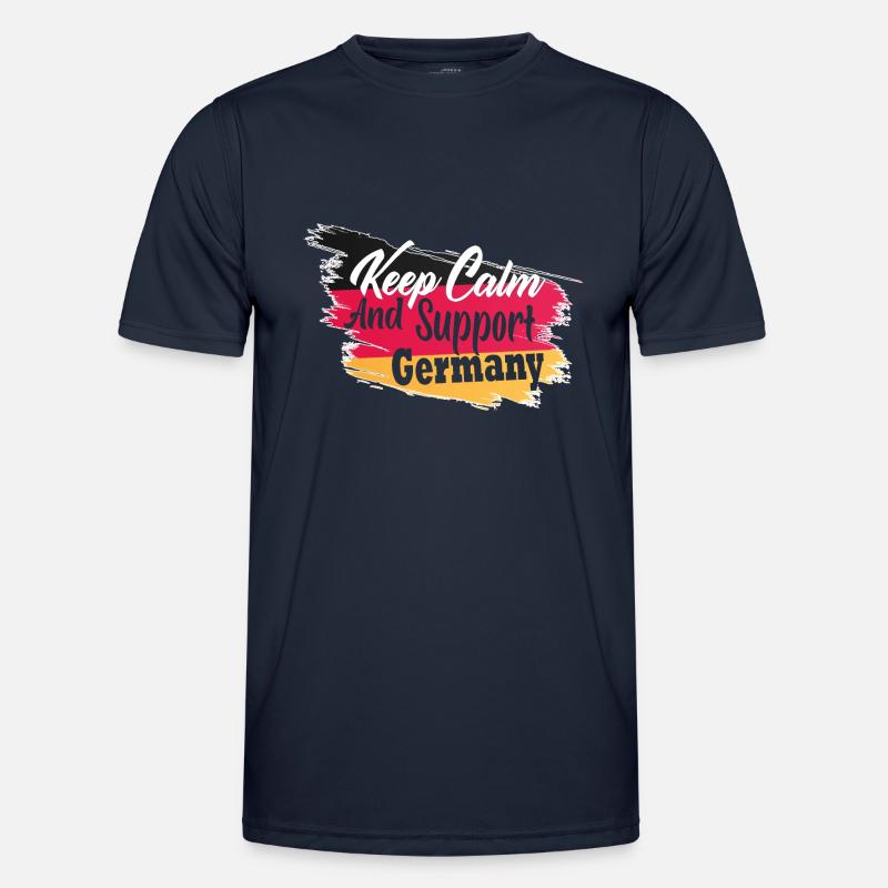 keep calm and support Germany - Men's Functional T-Shirt - navy