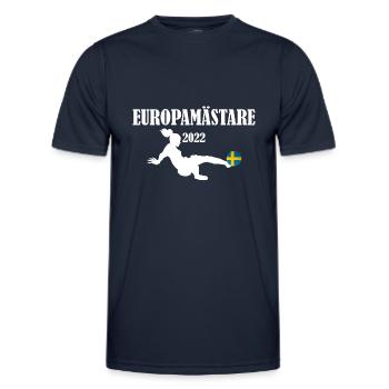 Europamästare | Europameister Frauenfußball Frauen - Männer Funktions-T-Shirt - Navy - Vorne - AI Model Male 178 dark (178cm)