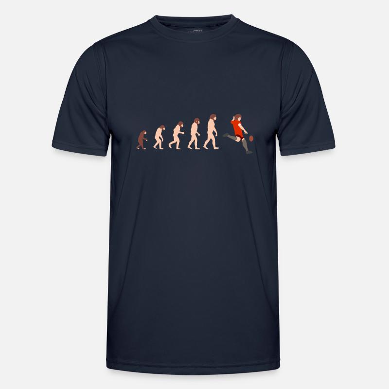 Evolution Rugby Lustige Geschenkidee - Männer Funktions-T-Shirt - Navy