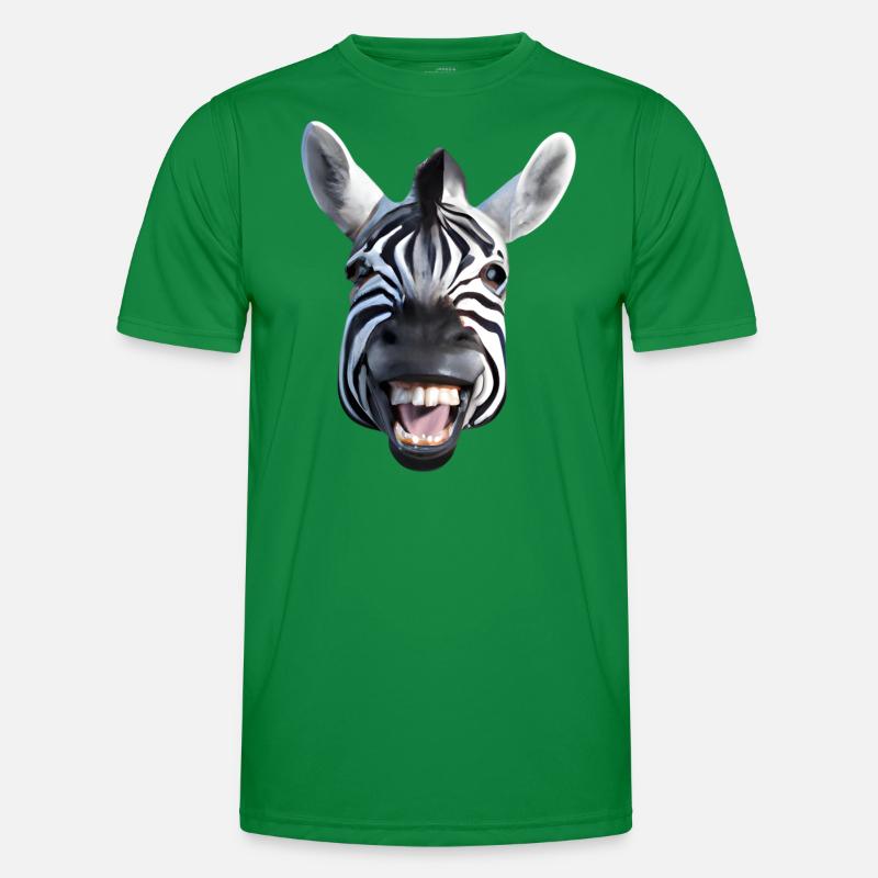Broadly grinning zebra Men's Functional T-Shirt