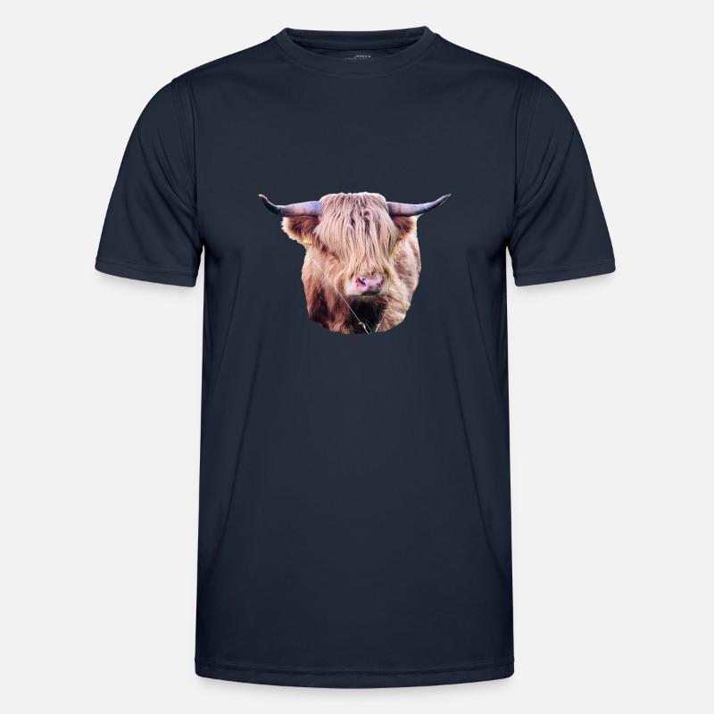Highland Beef - Men's Functional T-Shirt - navy